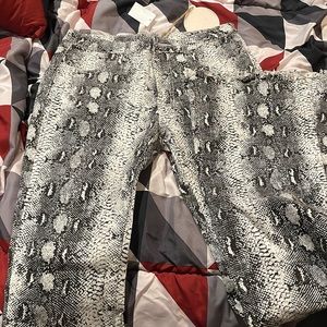 Snakeskin bell bottoms